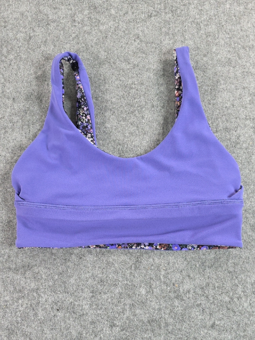 Lululemon Align Reversible Sports Bra Purple Floral Print Size 8